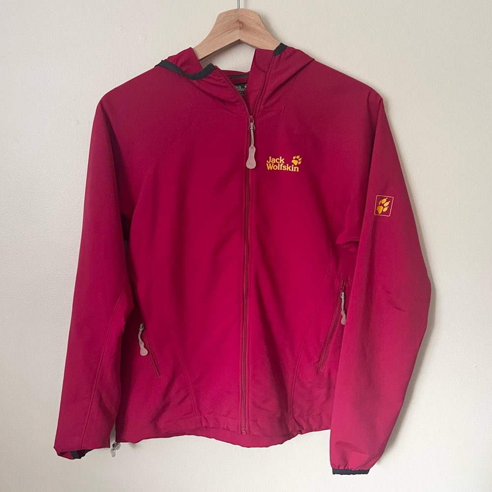 Jack Wolfskin Pink Red Hooded Jacket Size Small